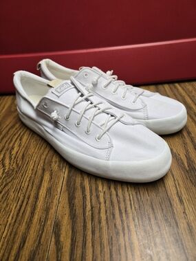 Keds Women's White Canvas Low-Top Sneakers.